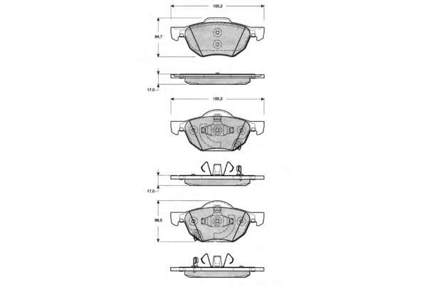 Комплект тормозных колодок, дисковый тормоз