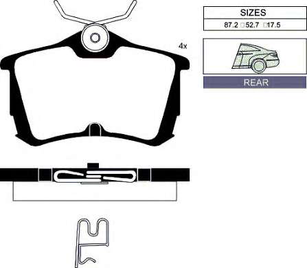 Комплект тормозных колодок, дисковый тормоз