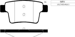 Комплект тормозных колодок, дисковый тормоз