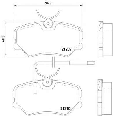 Комплект тормозных колодок, дисковый тормоз