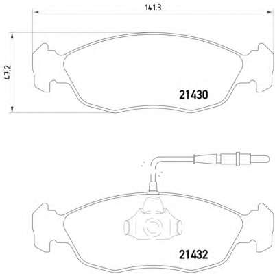 Комплект тормозных колодок, дисковый тормоз