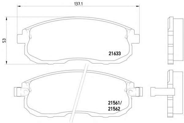 Комплект тормозных колодок, дисковый тормоз