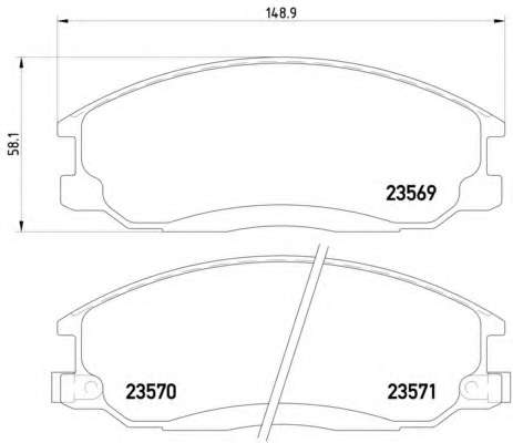 Комплект тормозных колодок, дисковый тормоз