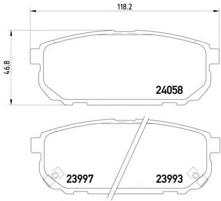 Комплект тормозных колодок, дисковый тормоз