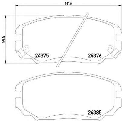 Комплект тормозных колодок, дисковый тормоз