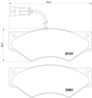 Комплект тормозных колодок, дисковый тормоз