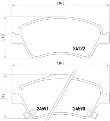 Комплект тормозных колодок, дисковый тормоз