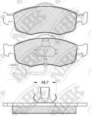 Комплект тормозных колодок, дисковый тормоз