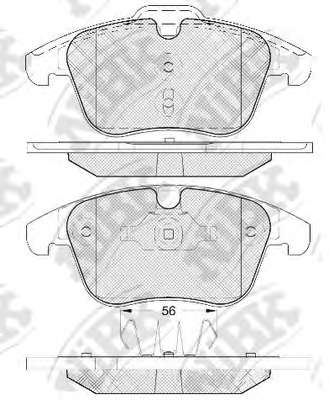 Комплект тормозных колодок, дисковый тормоз