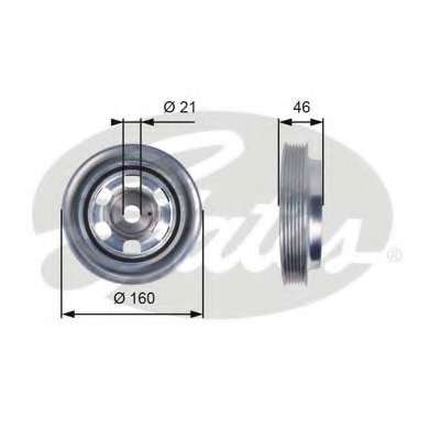 Ременный шкив, коленчатый вал