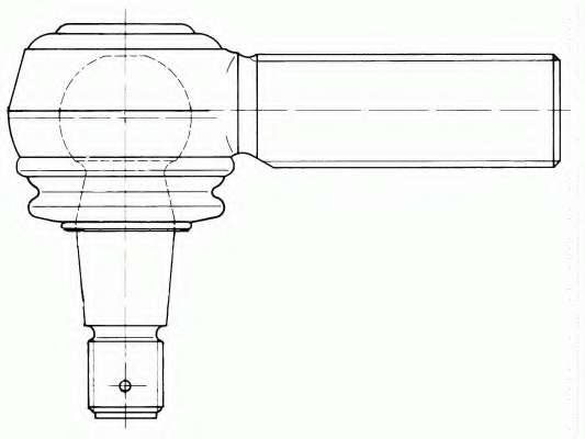 Угловой шарнир, продольная рулевая тяга