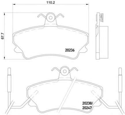 Комплект тормозных колодок, дисковый тормоз