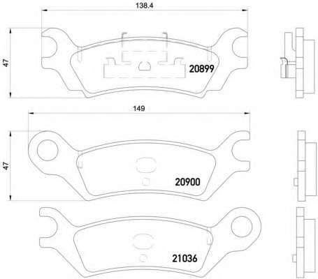 Комплект тормозных колодок, дисковый тормоз
