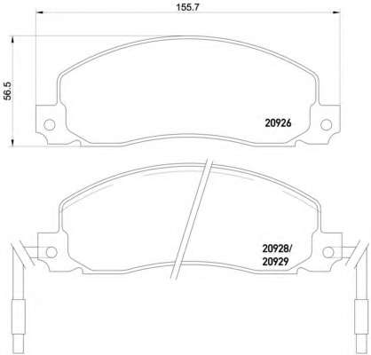 Комплект тормозных колодок, дисковый тормоз