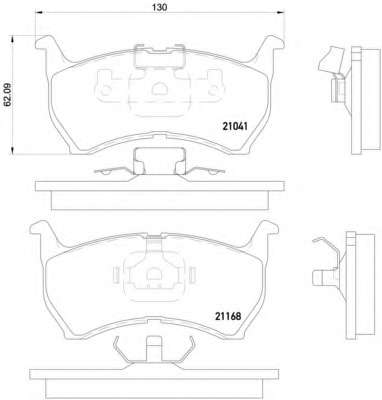 Комплект тормозных колодок, дисковый тормоз