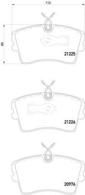 Комплект тормозных колодок, дисковый тормоз