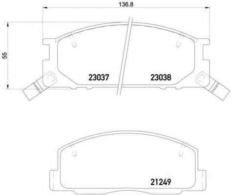 Комплект тормозных колодок, дисковый тормоз