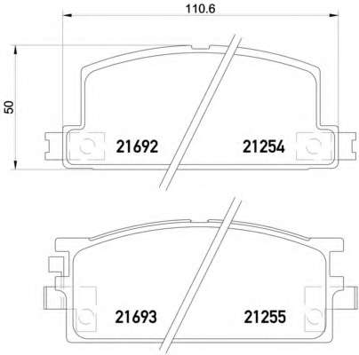 Комплект тормозных колодок, дисковый тормоз