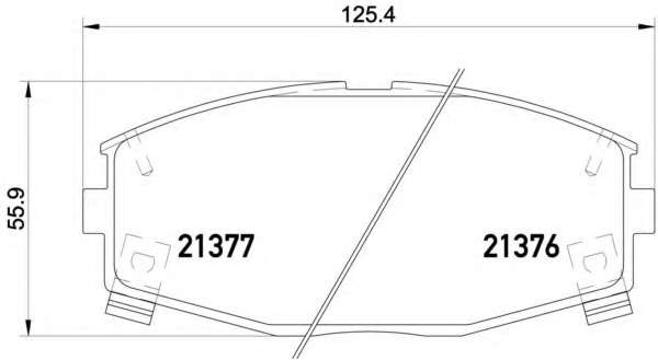 Комплект тормозных колодок, дисковый тормоз