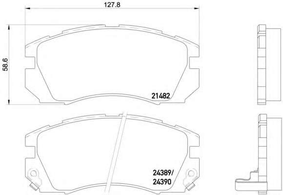 Комплект тормозных колодок, дисковый тормоз