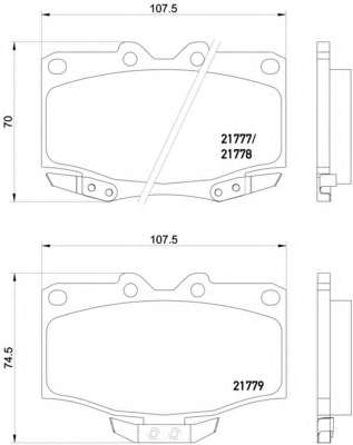 Комплект тормозных колодок, дисковый тормоз