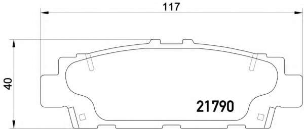 Комплект тормозных колодок, дисковый тормоз