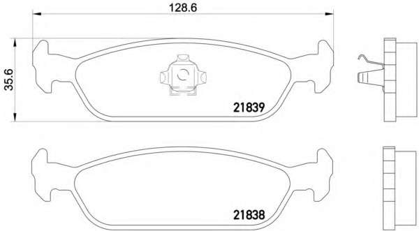 Комплект тормозных колодок, дисковый тормоз