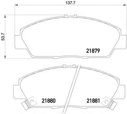 Комплект тормозных колодок, дисковый тормоз