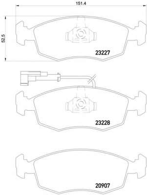 Комплект тормозных колодок, дисковый тормоз