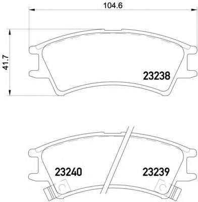 Комплект тормозных колодок, дисковый тормоз