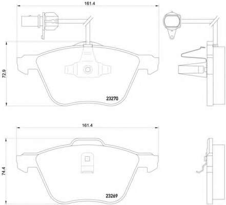 Комплект гальмівних колодок