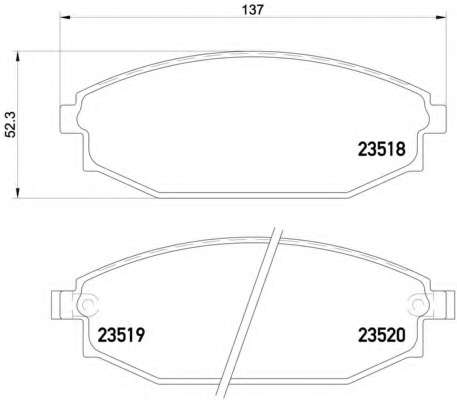Комплект тормозных колодок, дисковый тормоз