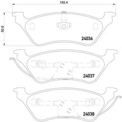 Гальмiвнi колодки дисковi заднi