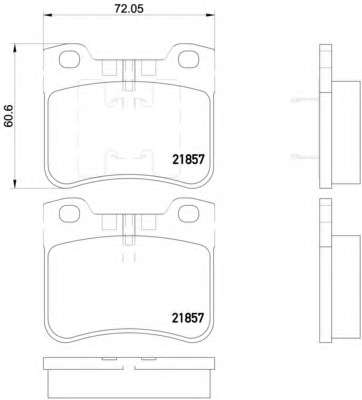 Комплект тормозов, дисковый тормозной механизм
