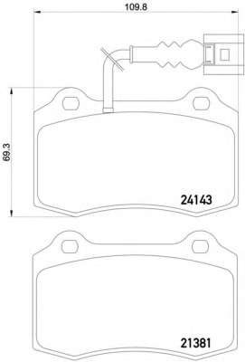 Комплект тормозных колодок, дисковый тормоз
