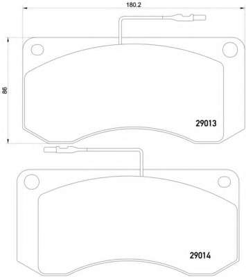 Комплект тормозных колодок, дисковый тормоз