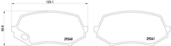 Комплект тормозных колодок, дисковый тормоз