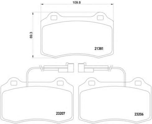 Комплект тормозных колодок, дисковый тормоз