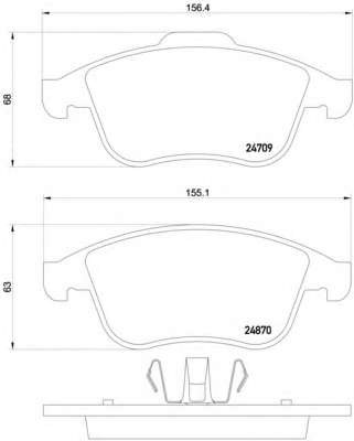 Комплект тормозных колодок, дисковый тормоз