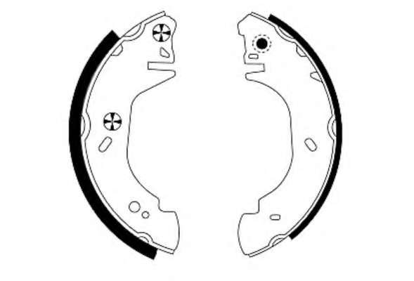 Гальмівні колодки барабанні