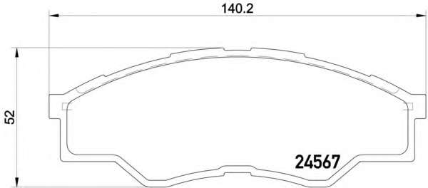 Комплект тормозных колодок, дисковый тормоз