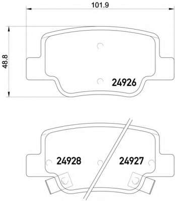 Комплект тормозных колодок, дисковый тормоз