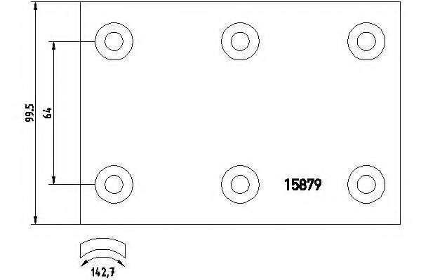 Комплект тормозных башмаков, барабанные тормоза