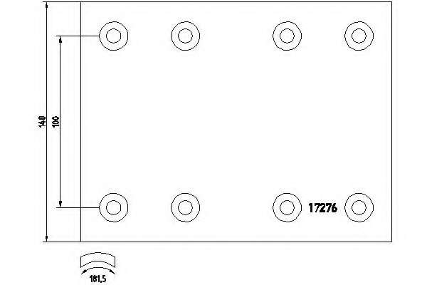 Комплект тормозных башмаков, барабанные тормоза