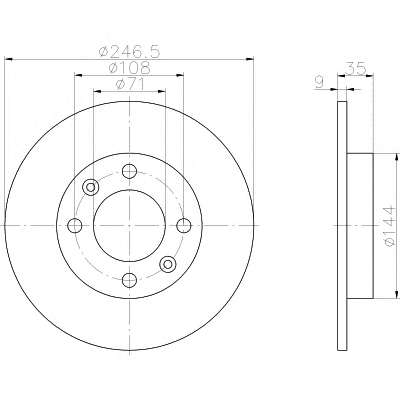 Комплект тормозов, дисковый тормозной механизм