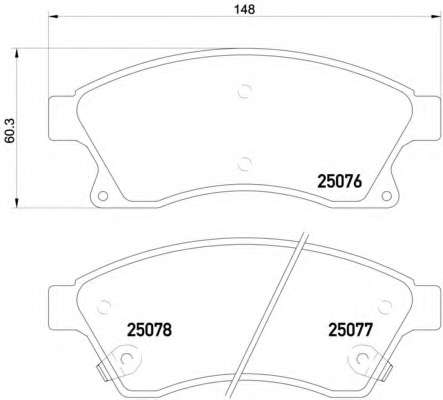 Комплект тормозных колодок, дисковый тормоз