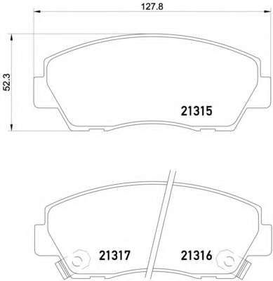 Комплект тормозных колодок, дисковый тормоз