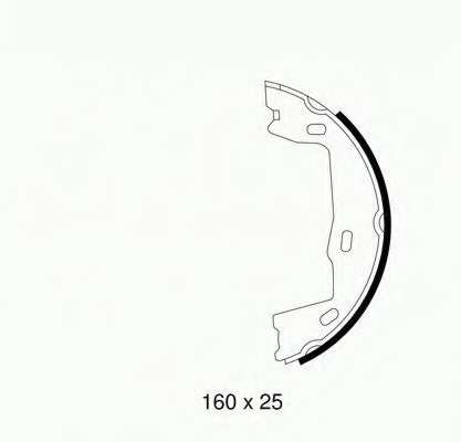 Комплект тормозных колодок, стояночная тормозная система