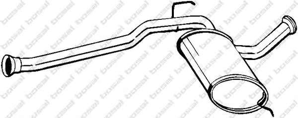 Средний глушитель выхлопных газов