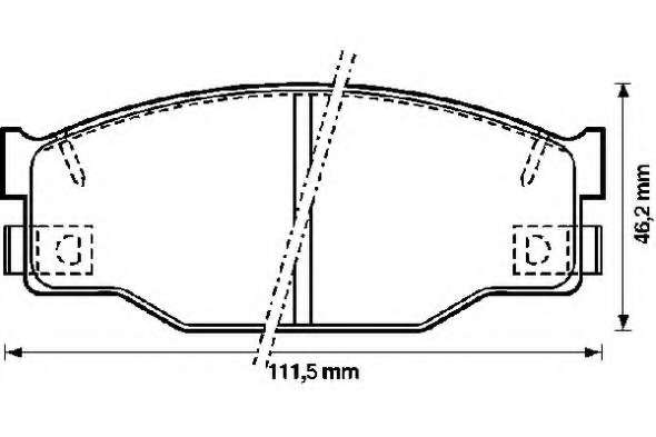 Комплект тормозных колодок, дисковый тормоз